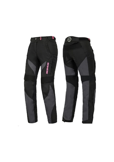 Scoyco P122w Siyah Kadın Motosiklet Pantolonu 4 Mevsim Korumalı Maxdura 600-d Kumaş Women Motorcu Pantolon