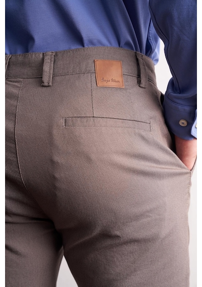 İmza Vizon Yan Cep Düz Paça Pamuklu Slim Fit Chino Casual Pantolon 1003255164 Vizon