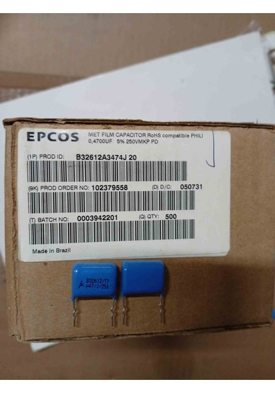 B32612a3474j20 470nf 250v Mkp Polyester Kondansatör 19 Adet