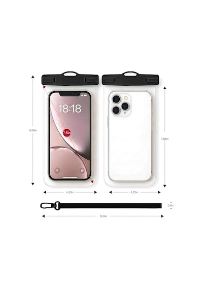 Geçirmez Kese 2'li Paket Telefon Koruma Kılıfı Ayarlanabilir Bel Kayışlı Su Geçirmez Çanta Kuru Torba Su Geçir