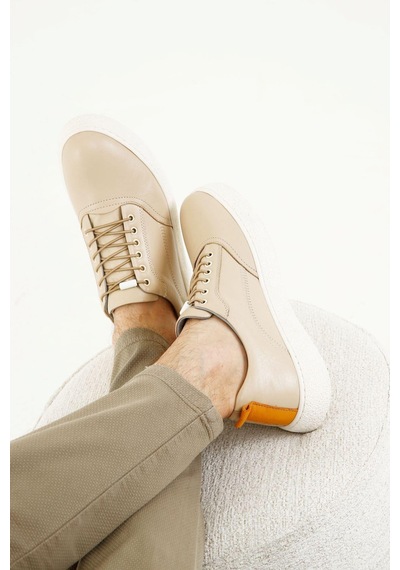 Mubiano Hakiki Deri 1326-bj Bej Erkek Spor Ayakkabı & Sneaker Bej