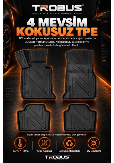 Audi A4 Avant B8 2011 Karbon Desenli Premium 3d Havuzlu Oto Paspas 4 Parça