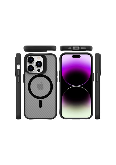 Bix Apple Uyumlu iPhone 14 Pro Max Carbon Fiber Force Magsafe Kılıf Anti-şok Teknolojili Kamera Ve Ekran Korumalı Bix Apple Uyumlu iPhone 14 Pro Max Carbon Fiber Force Magsafe Kılıf Anti-şok Teknolojili Kamera Ve Ekran Korumalı