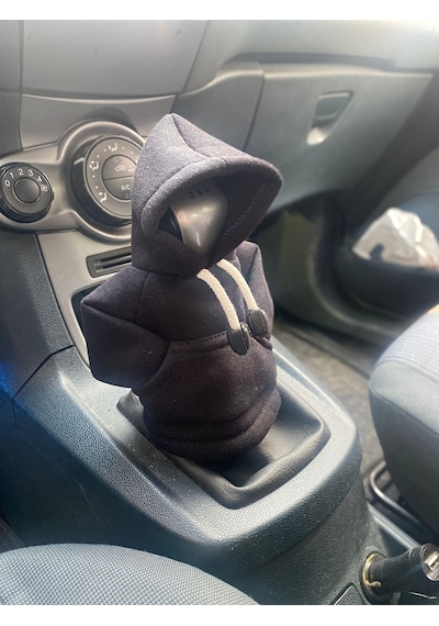 Vites Poları - Her Araca Uyumlu Vites Süsü Vites Hoodie Araç Aksesuarı Siyah