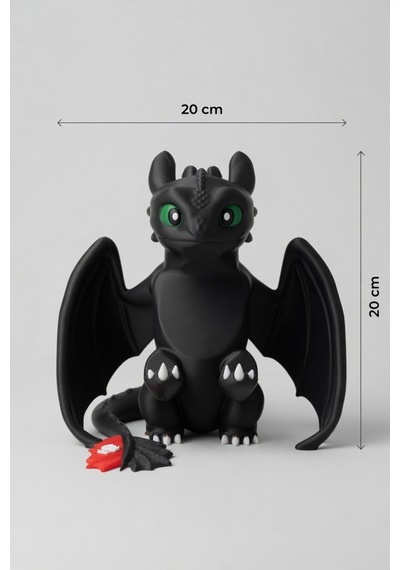 Ejderhanı Nasıl Eğitirsin Toothless Figür Telefon Ve Gamepad Tutucu Mat Dokulu Oyuncu Masa Standı lik Obje 20x20 Cm