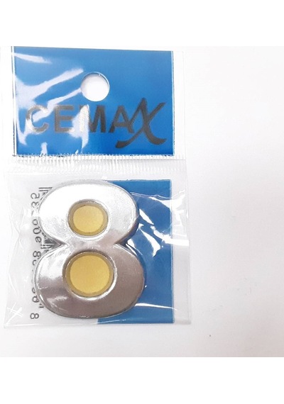 Periboia 4 Cm Plastik Krom Kaplama Kapı Numarası - 8