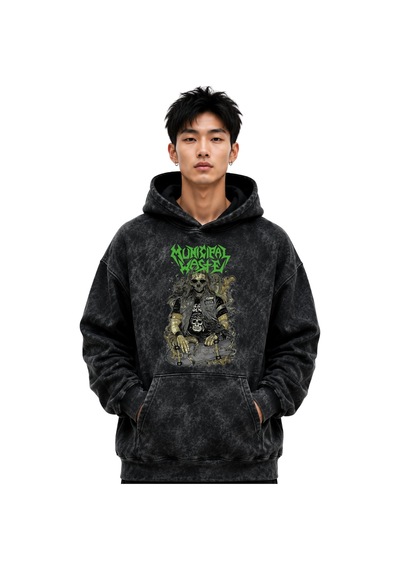 Sevbano Municipal Waste Rock Metal Müzik Grubu Baskılı Unisex Oversize Pr Siyah