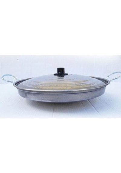 Krom-paslanmaz Kavurma Sacı Kapaklı. (30 CM)