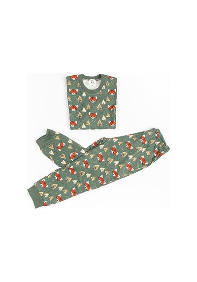 Key Kıds Yeşil Tilki Pijama Takımı Çok Renkli