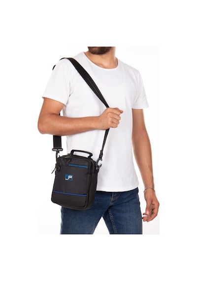 Newish Polo Erkek Quatro Kumaş El Ve Omuz Çantası New313 - Siyah - Mavi