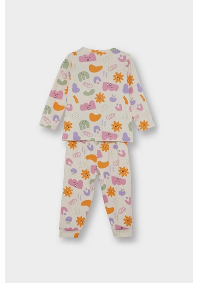 Defacto Kız Bebek Pijama Takımı Desenli Uzun Kollu Üst Uzun Alt F0635a525auer233 Ekru Defacto Kız Bebek Pijama Takımı Desenli Uzun Kollu Üst Uzun Alt F0635a525auer233 Ekru