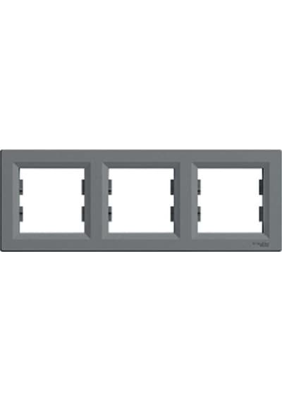 Schneider EPH5800362 Asfora 3'lü Yatay Çerçeve Çelik