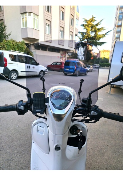 Motocam Rks Neon 125 Ön Cam 2023-2026 Model 44cm Füme Renkli 4mm Aparatsız