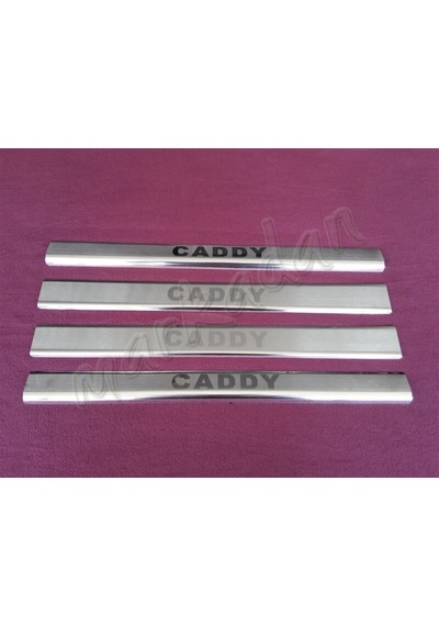 Woc Chrome Vw Caddy Krom Kapı Eşiği 2004-2014 4 Parça Paslanmaz Ç