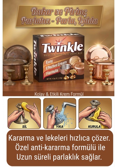 Bakır Ve Pirinç Temizleme Seti Sünger Dahil Bass & Copper İthal Ürün 2 Adet