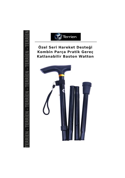 Özel Seri Hareket Desteği Kombin Parça Pratik Gereç Katlanabilir Baston Watton