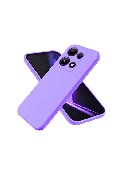Infinix Note 30 Pro Uyumlu Silikon Kılıf - Kamera Korumalı Esnek Pastel Renk Kapak - Lila