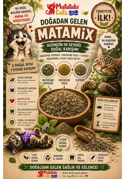 Matamıx Matatabi Yaprağı,matatabi Tozu,premium Catnip/kedi Nanesi