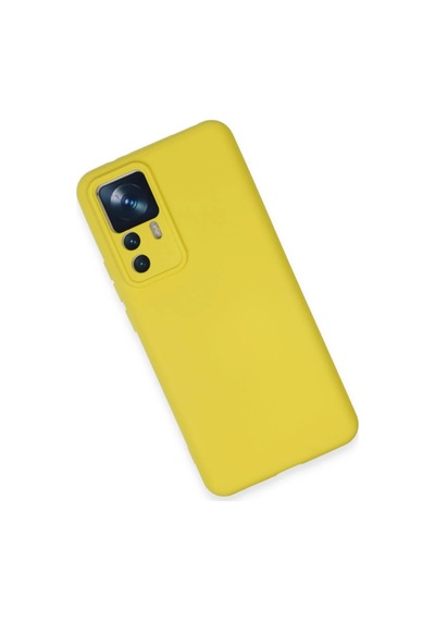 Xiaomi Mi 12t Pro Kılıf Nano İçi Kadife Silikon - Sarı 0.2M-Çok Renkli