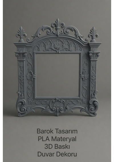 Kişiye Özel Evcil Hayvan Fotoğraf Çerçevesi 21x24 Cm Barok Desenli Köpek Kedi Portre Çerçevesi, Dekoratif Anı Çerçevesi