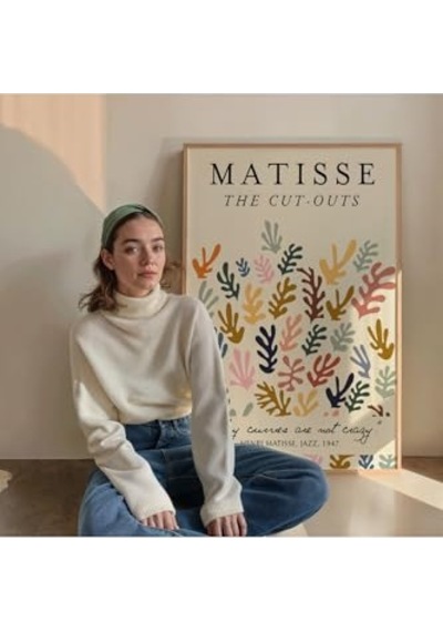 Tr Matisse Çerçevesiz Poster, Modern Dekoratif Çerçevesiz Poster, Tablo, Matisse-14, 30 X 40