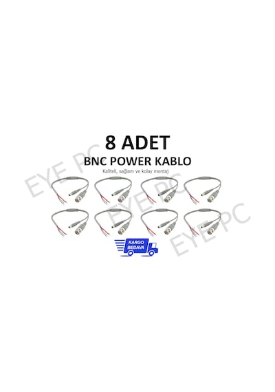 Yüksek   Sağlam Montaj Malzemesi Bnc Power Kablo 8 Adet