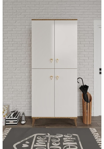 Simple Sp4190 Ayakkabılık 4 Kapaklı Mutfak Dolabı Balkon Dolabı Kiler Banyo Dolabı Çok Amaçlı Dolap Ekru Ceviz Simple Sp4190 Ayakkabılık 4 Kapaklı Mutfak Dolabı Balkon Dolabı Kiler Banyo Dolabı Çok Amaçlı Dolap Ekru Ceviz