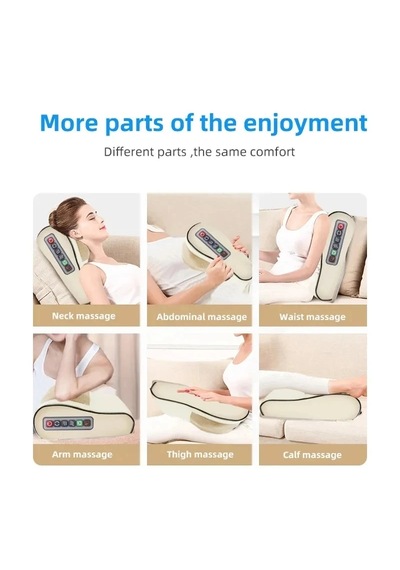 Createtech Back Neck Massager Infrared Heating Electric Shoulder Foot Massag Sarı