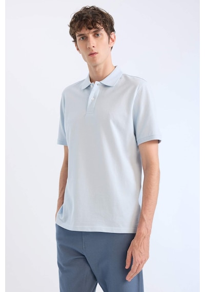 DeFacto %100 Pamuk Regular Fit Polo Yaka Kısa Kollu Basic Düz Pike Kumaş Tişört C1293AX25SPBE343