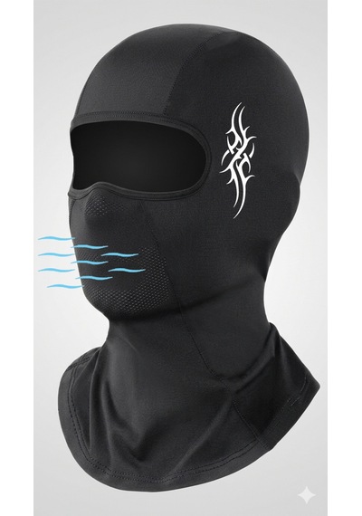 Flex Premium Reflektörlü Siyah Kar Maskesi Model 37 Balaklava Balaclava Motorsiklet Scooter Bisiklet Spor
