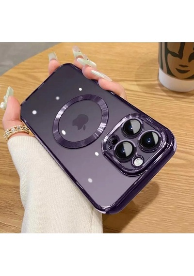 Apple Uyumlu iPhone 14 Pro Extra Kamera Korumalı Kamerası Cam Lensli Lazer Lüx Kılıf - Tam Koruma-kalite Lacivert