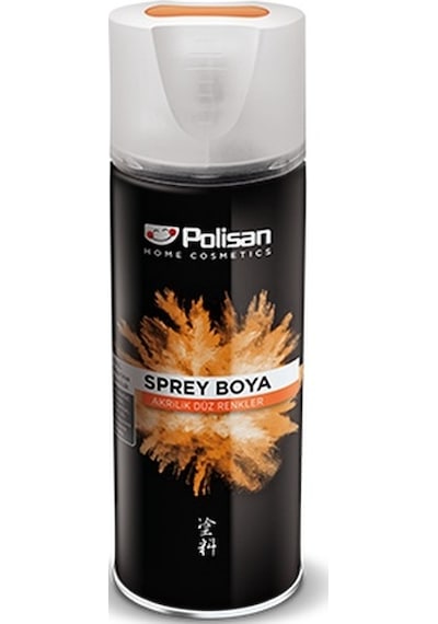 Polisan Akrilik Sprey Boya 400ml Parlak Siyah Ral 9005