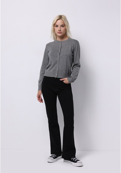Colin's Colins Slim Fit Kadın Gri Hırka Cl1076473 Q1.v1 Mga Gri Melanj