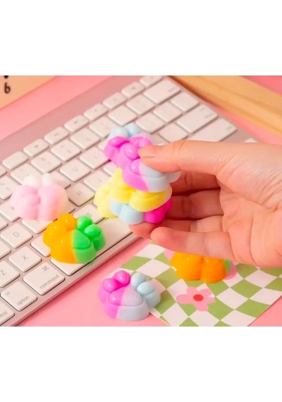 6 Adet Sevimli Mini Sukuşi Kedi Patisi Oyuncaklar, Mochi Squishy Yumuşak Kedi Pençesi, Stres Ön