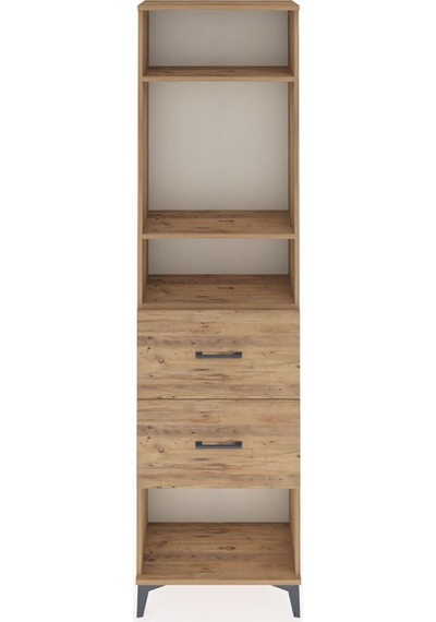 Arges Dolap 3 Raflı 2 Çekmeceli 60x30x221 Çam-çam Çam
