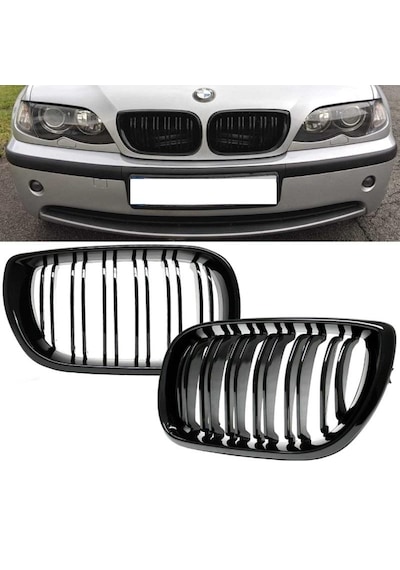 Bmw E46 Ön Panjur Izgara Piano Black 2002-2004