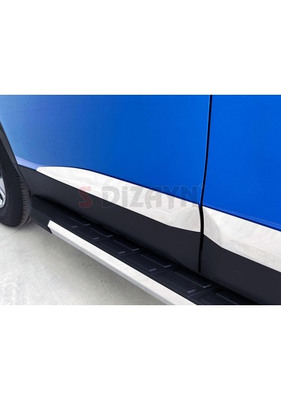 S-Dizayn  Peugeot 2008 2 Krom Yan Kapı Çıtası 4 Prç 2020  Üzeri