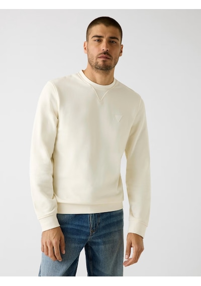 Guess M6rq08kcn01 Cn Ls Basic Erkek Sweatshirt Krem