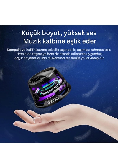 Etashop Manyetik Rgb Mini Bluetooth Hoparlör Telefon Tutuculu 5w Stereo Ses Ipx5 Su Geçirmez