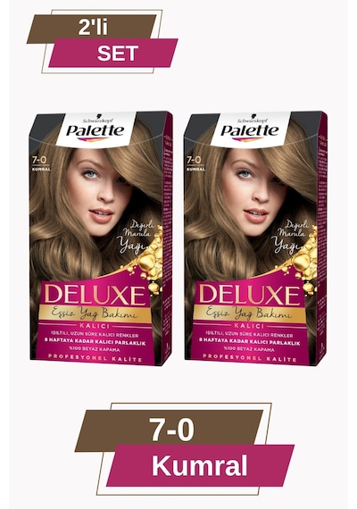 Palette Deluxe 7 - 0 Kumral X 2 Adet Saç Boyası