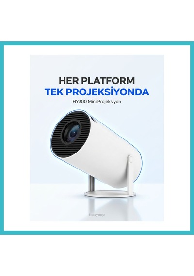 Bezos Hy300 Mini Projeksiyon 4k Destekli Android Wifi Bluetooth Dfnbez