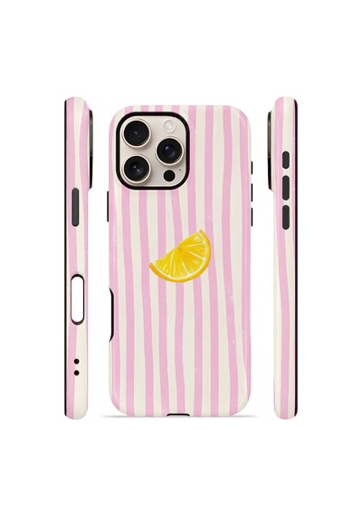 Apple iPhone Uyumlu 16 Pro Vorian Çift Katmanlı Kılıf Pink Lemon Drop