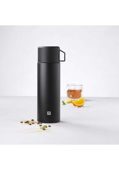Zwilling Termos, Entegre Fincan, Termos Sürahi, Çift Duvarlı Yalıtım, 1 Litre, Siyah Diğer