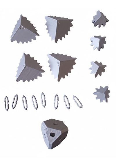Mekanik Dişli Çarklı Zeka Küpü Hareketli Puzzle Yapı Bloğu - Eğitici Zeka Küpü Stres Oyuncağı-gri