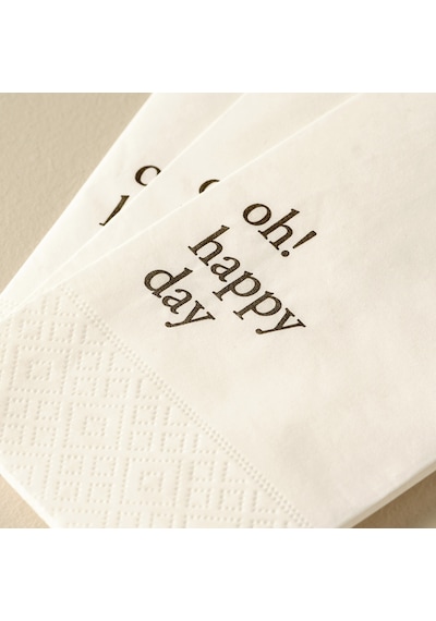 Bella Maison Oh Happy Day 100'lü Peçete Beyaz 33 x 33 CM Beyaz