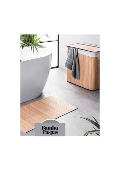 70 X 45 Cm Bambu Banyo Paspası Yıkanabilir Bambu Paspas Bambu Yolluk Banyo %100 Bambu Bambu