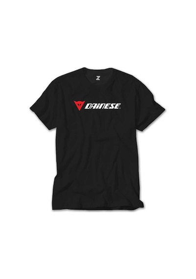 Dainese Logo Text Siyah Tişört Siyah