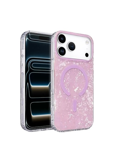 Sh Onegif Apple İphone 17 Pro Max Mila Dalgalı Magsafe Kapak - Lila Najmaddin