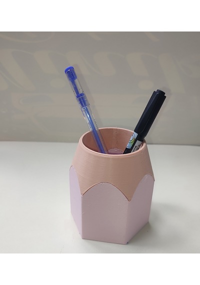 Dekoratif Kurşun Kalem Kalemlik Pembe
