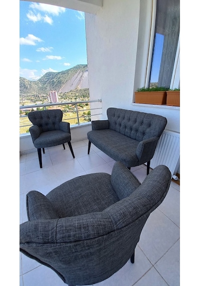 Azra Mobilya Balkon Koltuğu-berjer-koltuk Takımı -çay Seti Koltuk-gri-keten -ofis Koltuğu -ahşap Gri Azra Mobilya Balkon Koltuğu-berjer-koltuk Takımı -çay Seti Koltuk-gri-keten -ofis Koltuğu -ahşap Gri